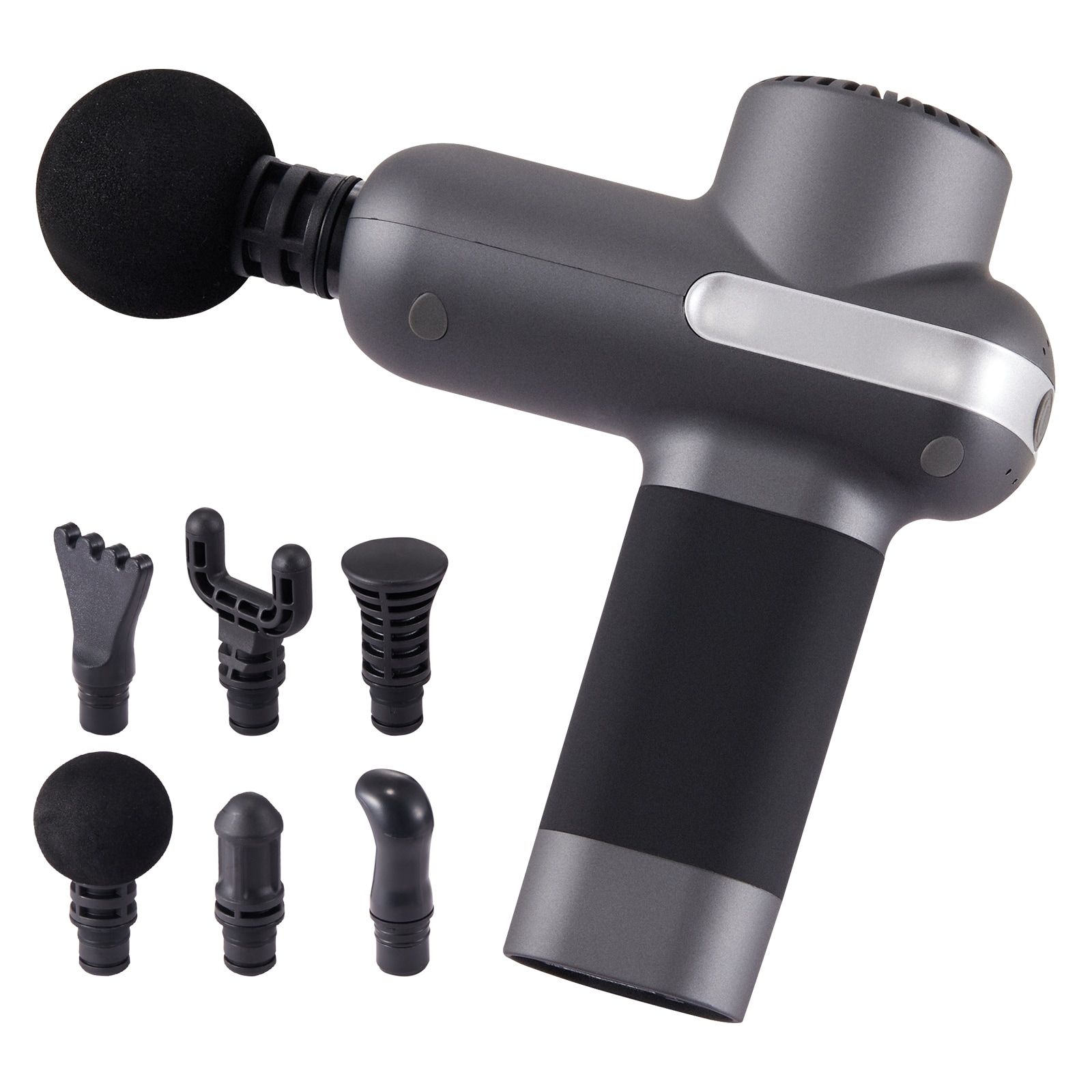 Massage Gun Deep Tissue, Percussion Muscle Massager for Athletes - with 5 Speed Levels & 6 Massage Heads, 7.4V 2500mAh Batteries, Handheld Electric Massage Gun for Pain Relief, Muscle Relaxation
